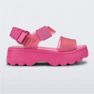 Melissa Kick Off Platform Sandals Designer Waterproof Jelly Shoes Pink Size 7